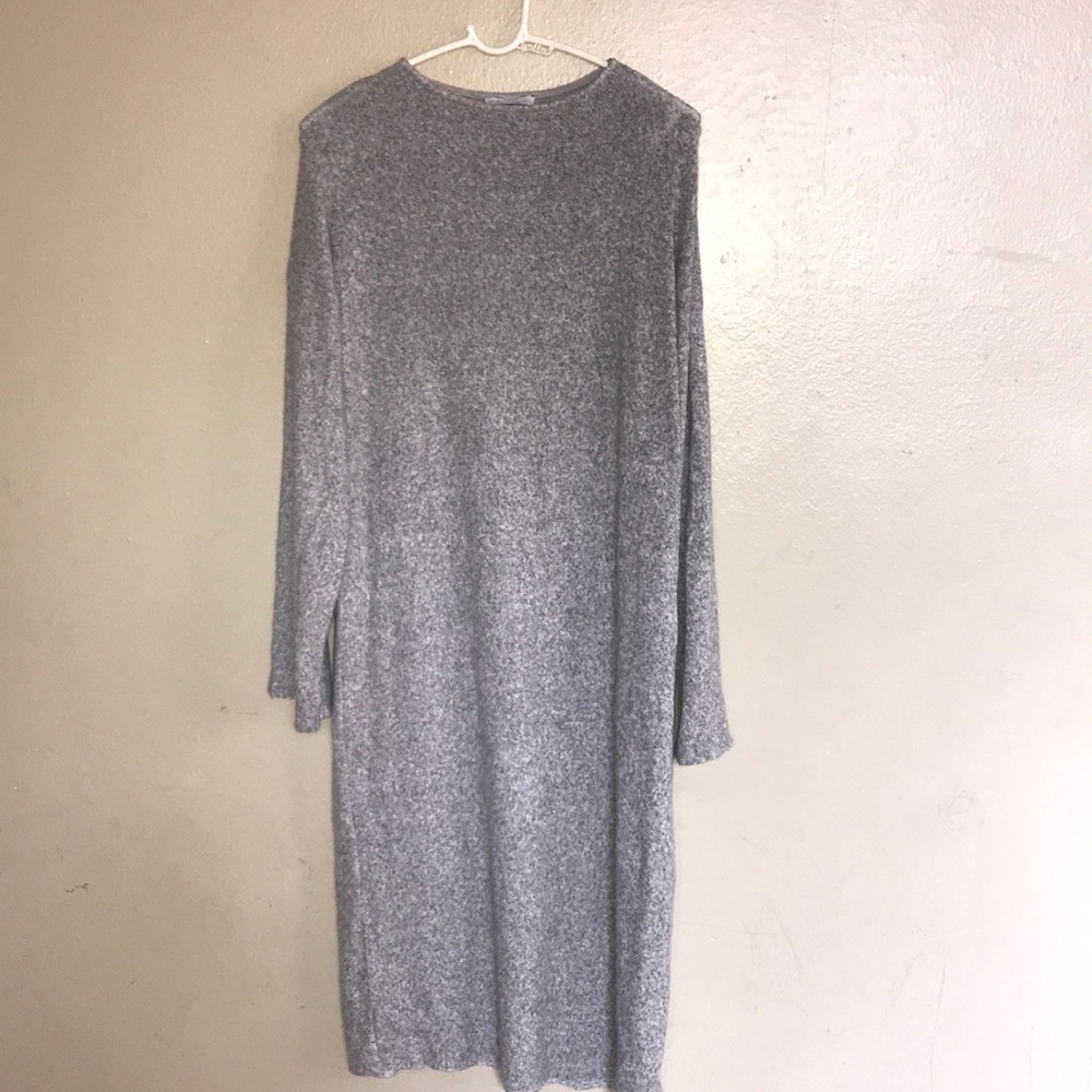 Zara cashmere women maxi grey dress.